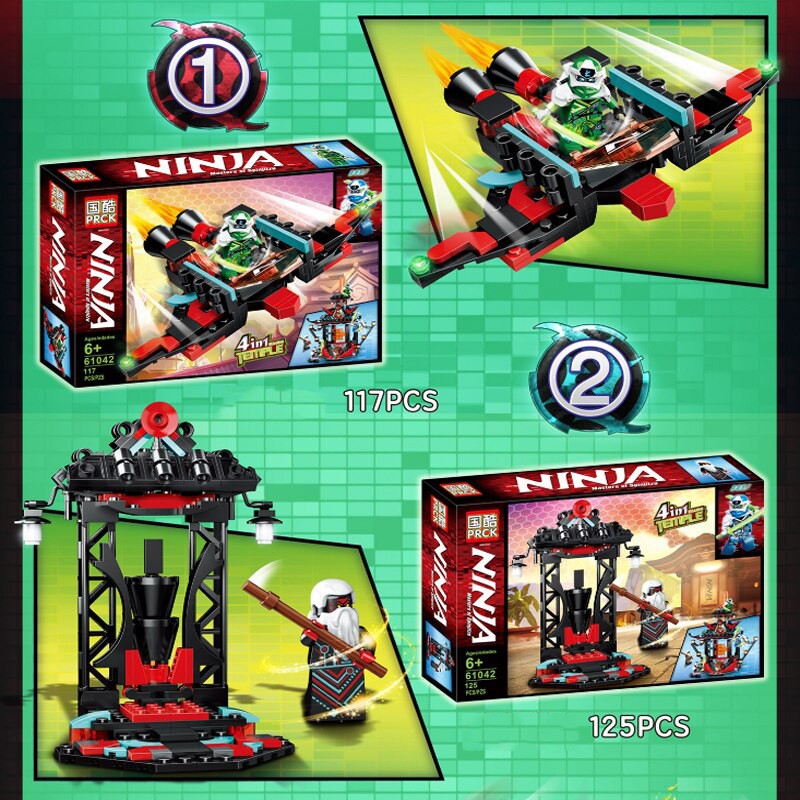 Đồ chơi lắp ráp nhân vật minifigures Ninjago 4in1 PRCK 61042