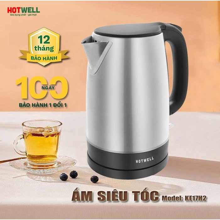 [Mã ELHADEV giảm 4% đơn 300K] Ấm siêu tốc Hotwell 1.7L KE17H2