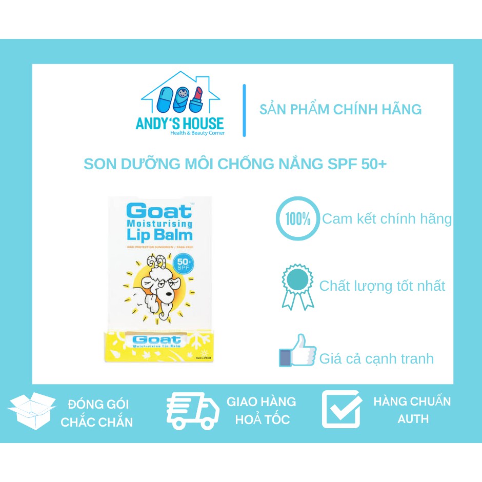 Son Dưỡng Môi Chống Nắng SPF 50+ ( Hãng Goat Úc )