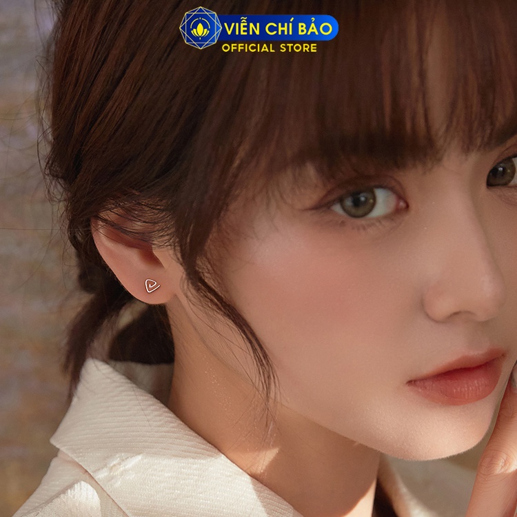 Bông tai bạc nữ xoắn tam giác cá tính chất liệu bạc 925 thời trang phụ kiện trang sức nữ Viễn Chí Bảo E030