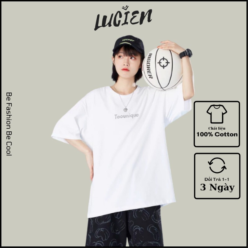 Áo phông form rộng Toounique chất liệu cotton cho nam nữ, Áo unisex phong cách Ulzzang Lucien Official | BigBuy360 - bigbuy360.vn