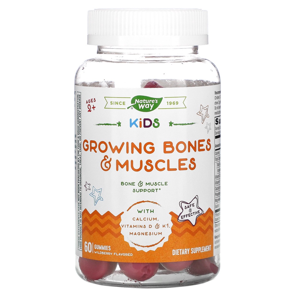 KẸO DẺO TRẺ EM Nature’s Way Kids Growing Bones &amp; Muscles