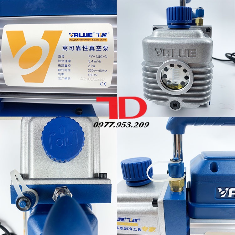 MÁY HÚT CHÂN KHÔNG VALUE FY-1.5 C-N - Bảo hành 12 tháng