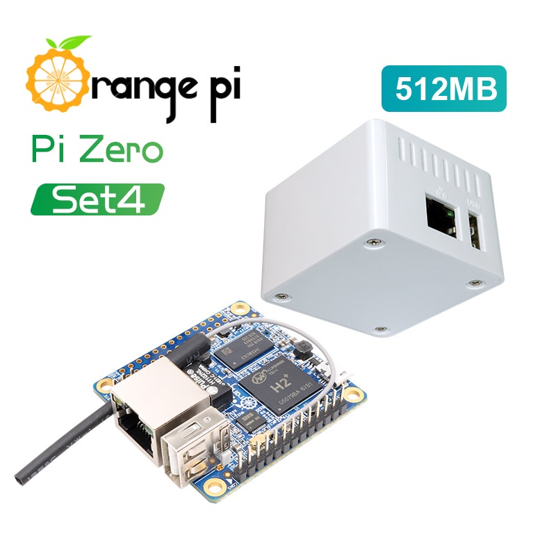 Orange Pi Zero 512MB+Protective White Case,Mini Single Board Set