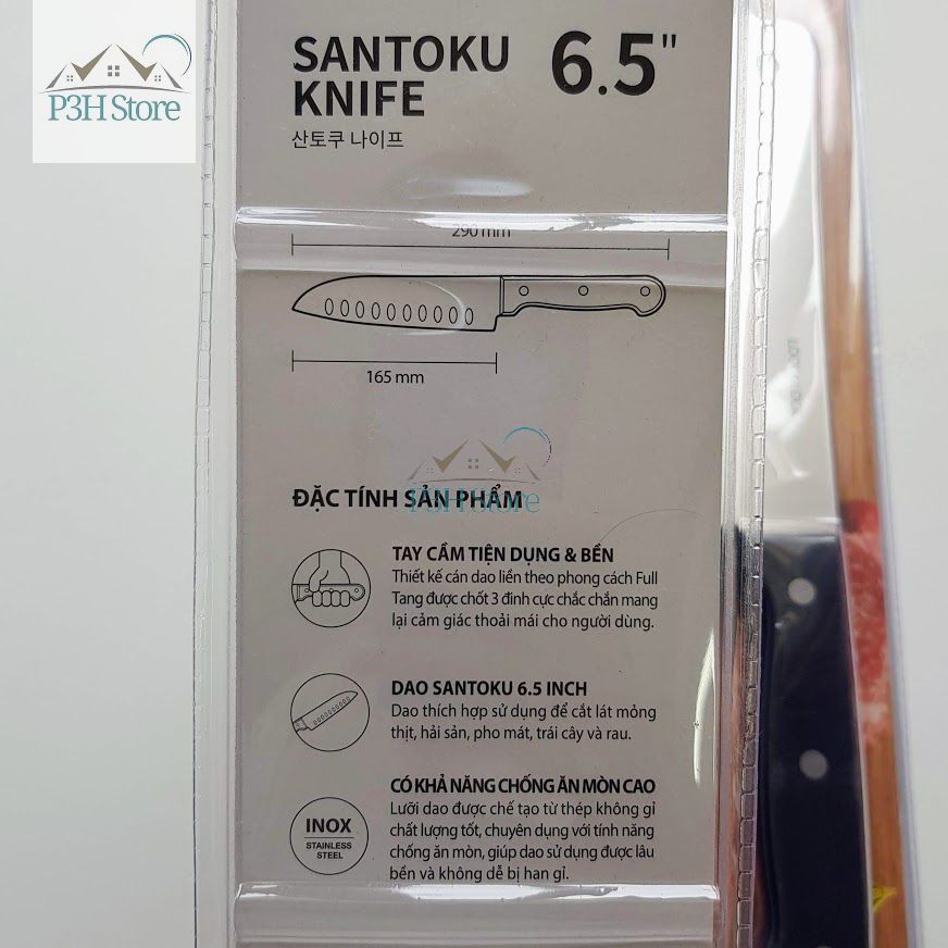 Dao làm bếp Lock&amp;Lock Santoku 6.5inch CKK921 Chặt xương CKK920