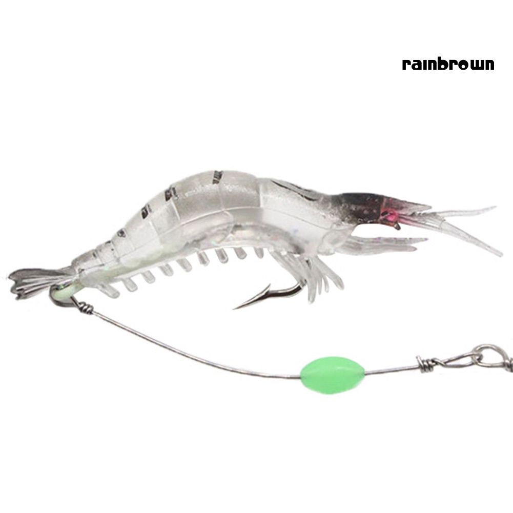 9cm Mini Fishing Artificial Lifelike Soft Lure Wobbler Shrimp Shaped Swim Bait /RXHW/