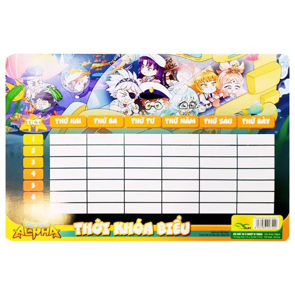 Thời Khóa Biểu Học Viện Alpha Giấy Bristol 300gsm