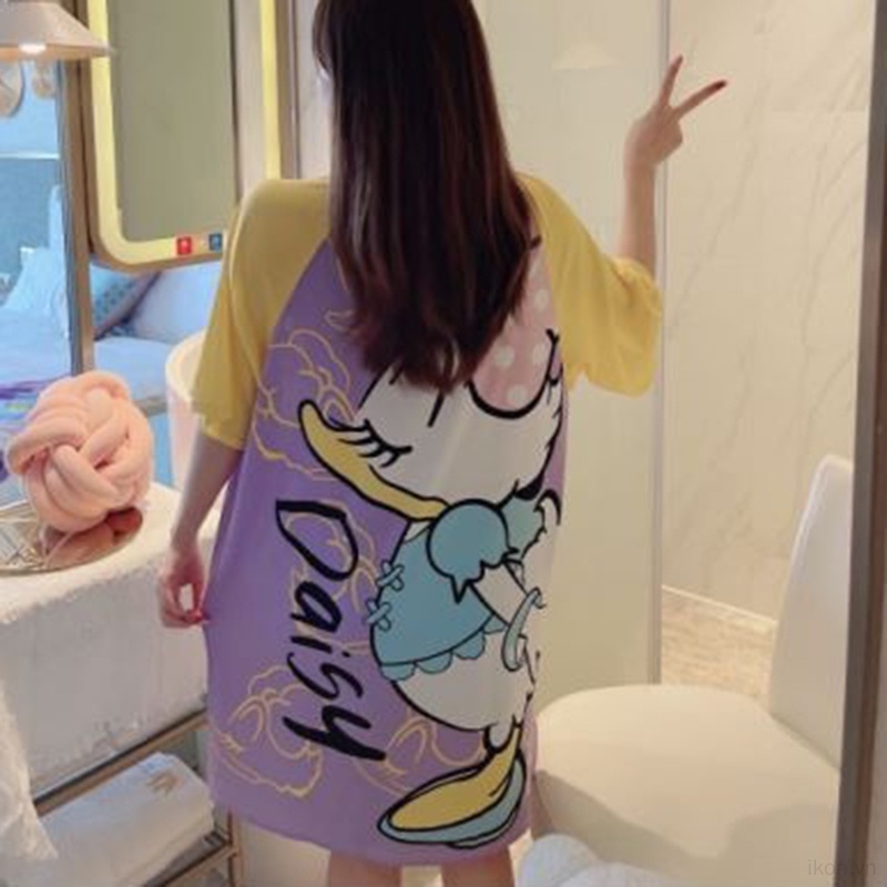 Đầm Ngủ Họa Tiết Hoạt Hình Dễ Thương Cho Nữ