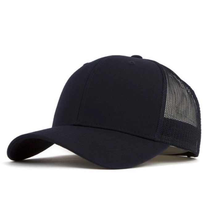 Nón lưới Lưỡi Trai Trơn BLANK 6 meshcap navy NN381 Màu Đen