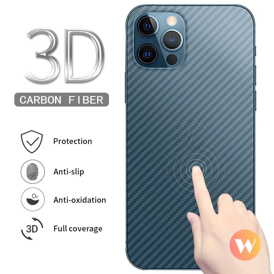 Miếng Dán Bảo Vệ Màn Hình Bằng Sợi Carbon Cho iPhone 13 12 11 Pro MAX 12 Mini XR X XS MAX 7 8 6 6s Plus SE 2020
