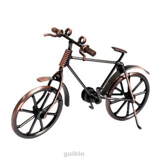 Kids Simulation Mini Office Collection Display Iron Art Retro Style Diecast Toys Bicycle Model