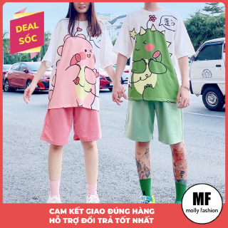 Đồ bộ hoạt hình form rộng Unisex KLONG BỰ Freesize dành cho nam nữ Molly Fashion
