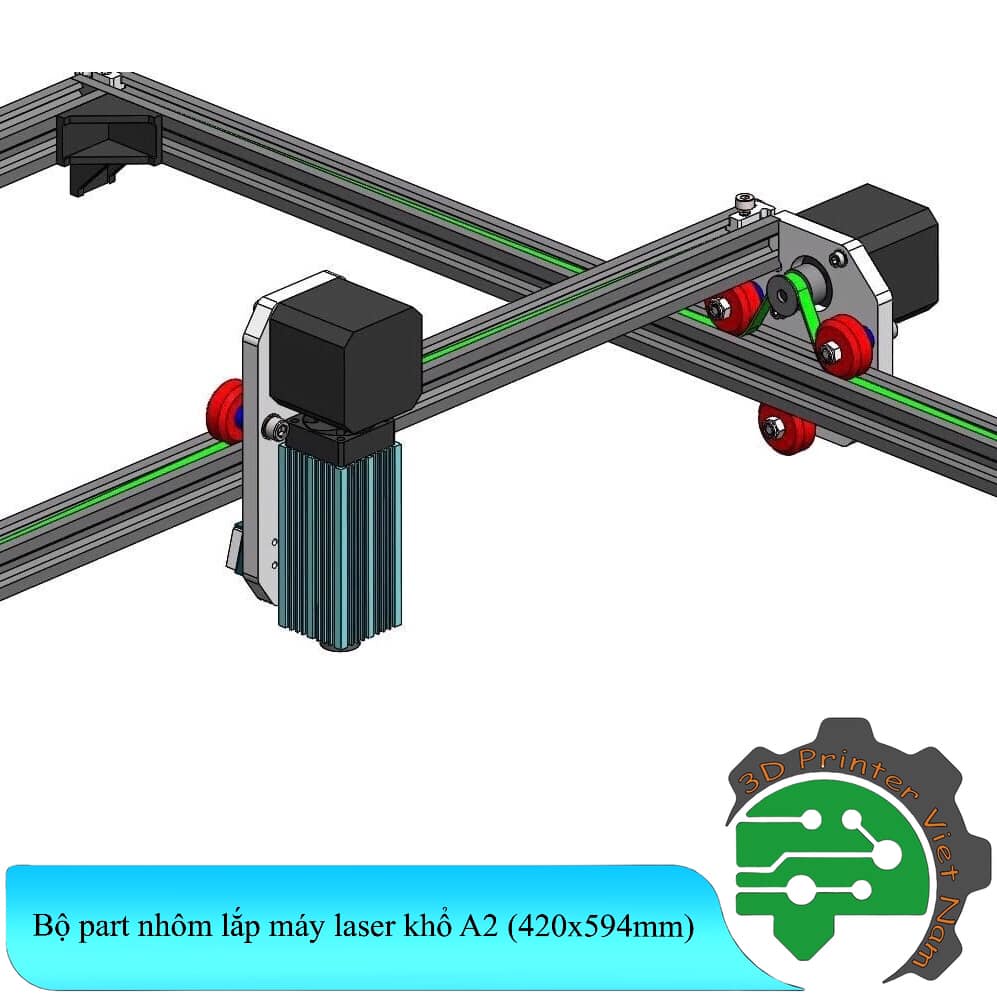 Bộ part nhôm lắp máy laser khổ A2