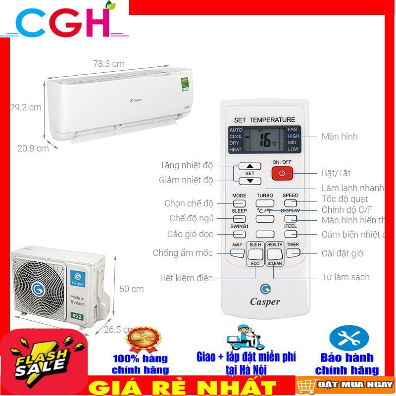 Điều hòa Casper 2 chiều inverter 9000Btu GH-09TL32