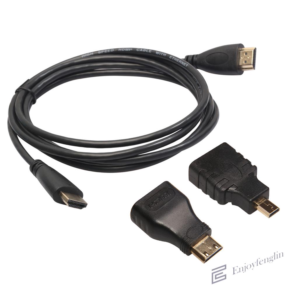 Dây cáp HDMI chuyển đổi từ cổng Micro HDMI sang HDMI + Mini HDMI chuyên dụng