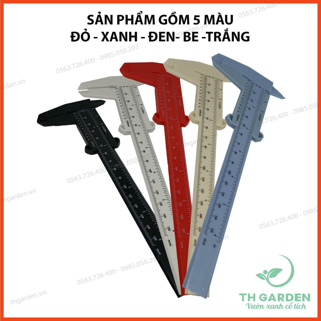 Thước Kẹp Cơ TH Garden 150mm Bằng Nhựa Cao Cấp - Thước Đo Đường Kính - Không Sợ Gỉ