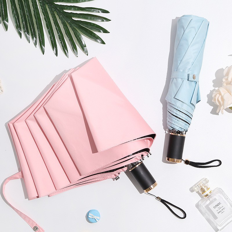 Dù Gấp Lại Được Chống Tia Uv Màu Trơn