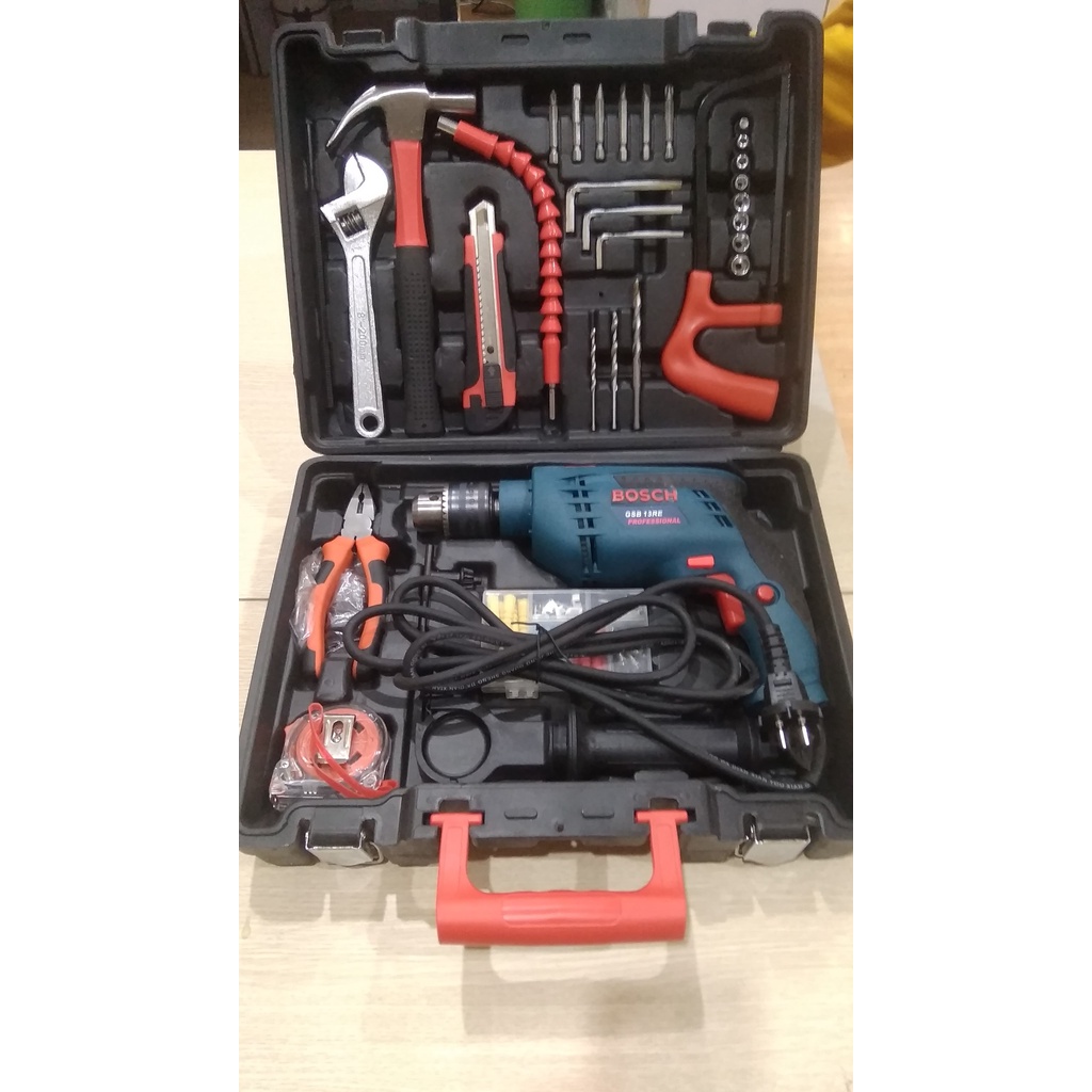 BỘ MÁY KHOAN BOSCH 1350W - kèm đủ bộ đồ nghề sửa chữa đa năng cầm tay