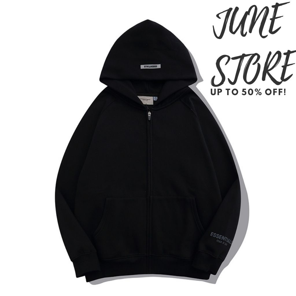 Áo khoác essentials có mũ, Hoodie Jacket Fear Of God Essentials