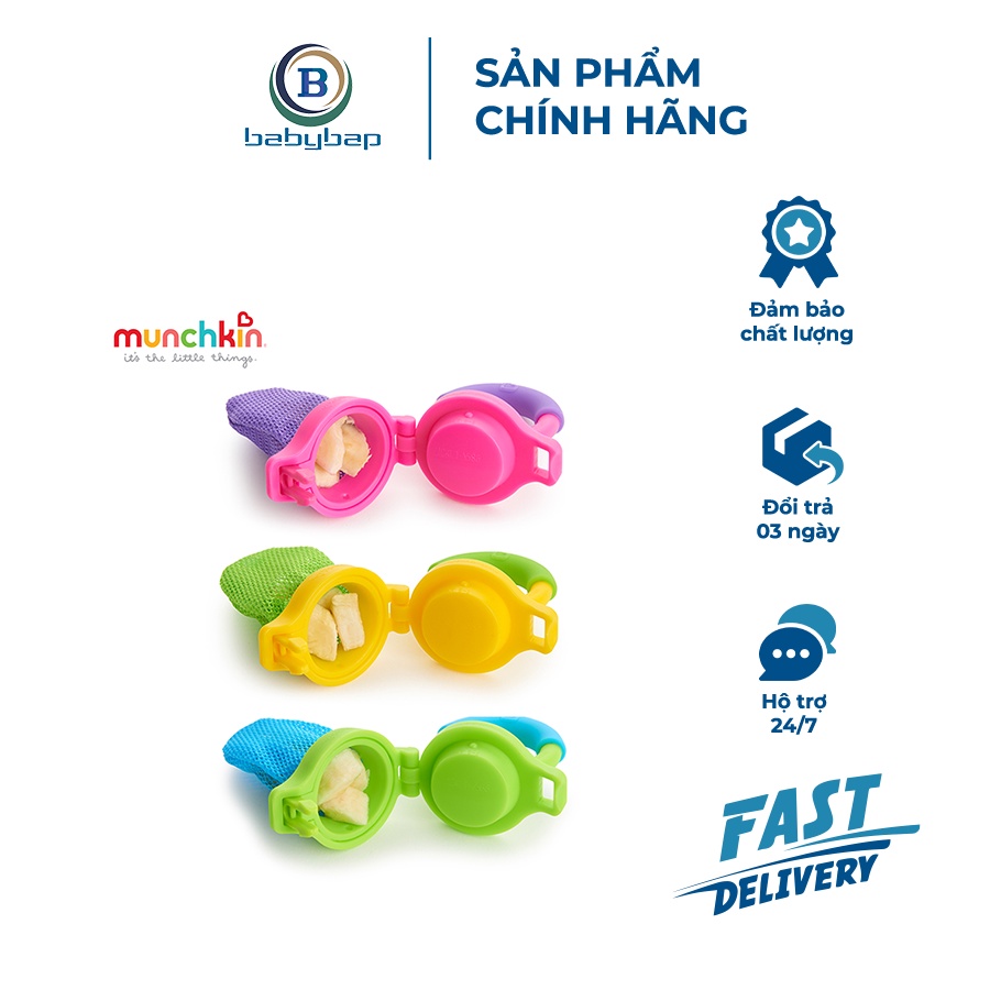 Túi Ăn Chống Hóc Munchkin Mắt Lưới Nhỏ Giúp Thức Ăn Dễ Dàng Lọt Qua