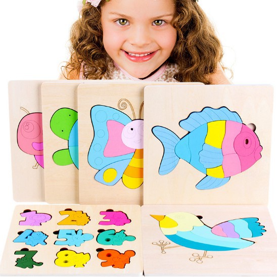 Đồ chơi tranh ghép nổi 3 chiều Montessori chọn hình cho bé