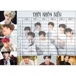 Thời khóa biểu BTS siêu xinh (A5)