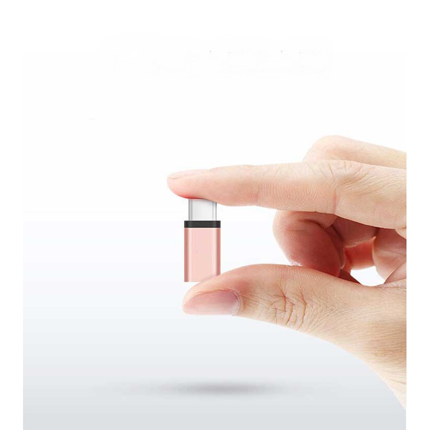 Đầu chuyển cổng Micro USBsang Type C/LOẠI TỐT NHIỀU MÀU,ĐẦU CÁI BỌC CAO SU