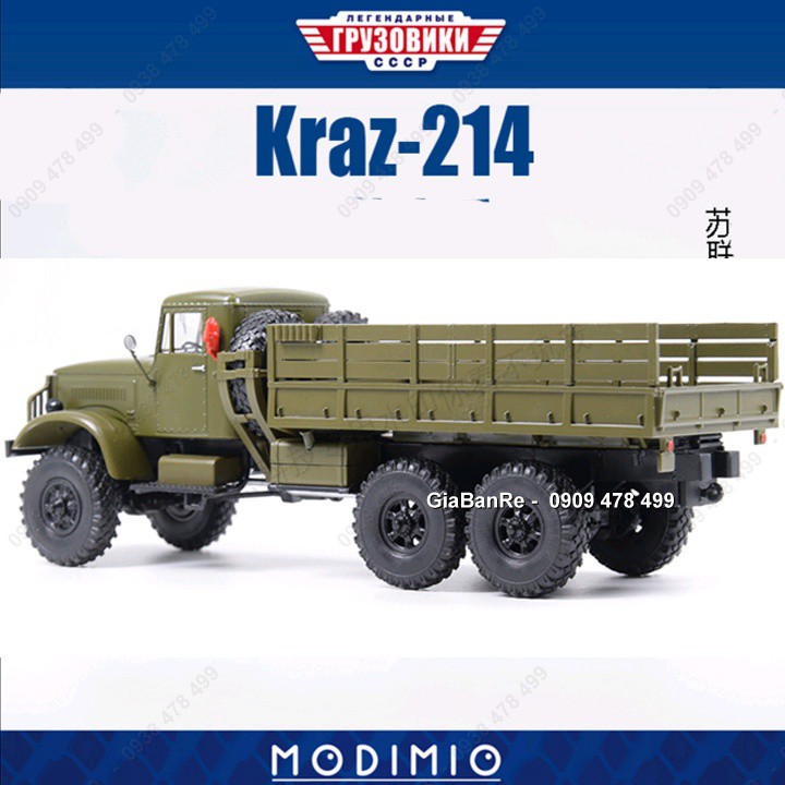 Mô Hình Hoàn Thiện Xe Vận Tải Quân Sự Hạng Nặng KRAZ 214 Tỉ Lệ 1:43 - Modimio - 4309.4