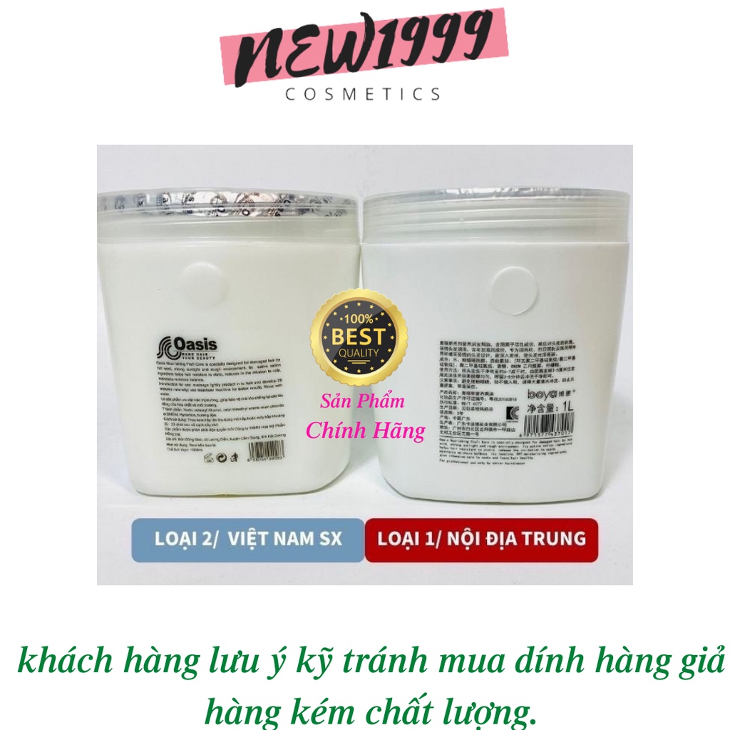 Kem hấp tóc ủ tóc OASIS 1000ML loại 1 đặc như sáp Xả tóc giúp tóc mềm mượt