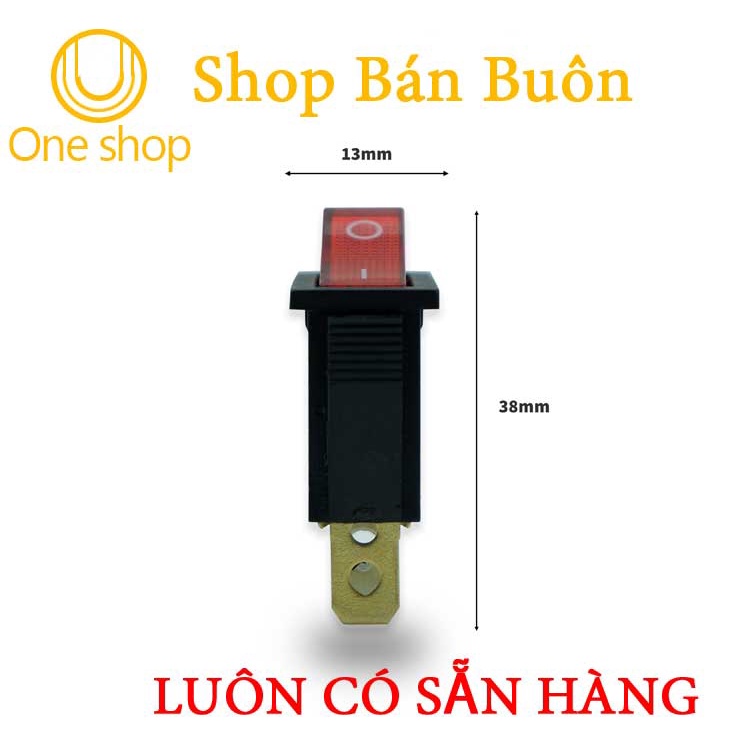 Công tắc bập bênh KCD3 có đèn 15A 3 chân màu đỏ