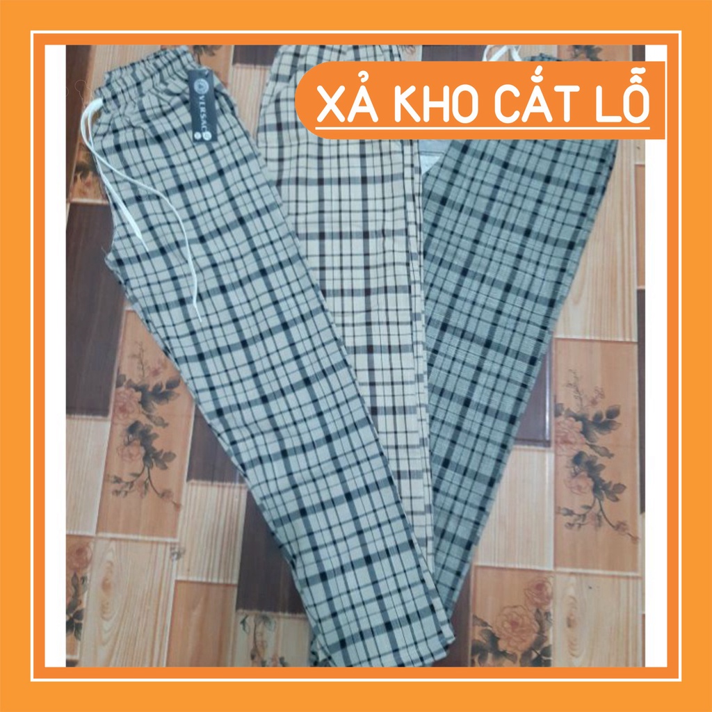 Quần dài sọc karo ống nhỏ - quần caro cao cấp