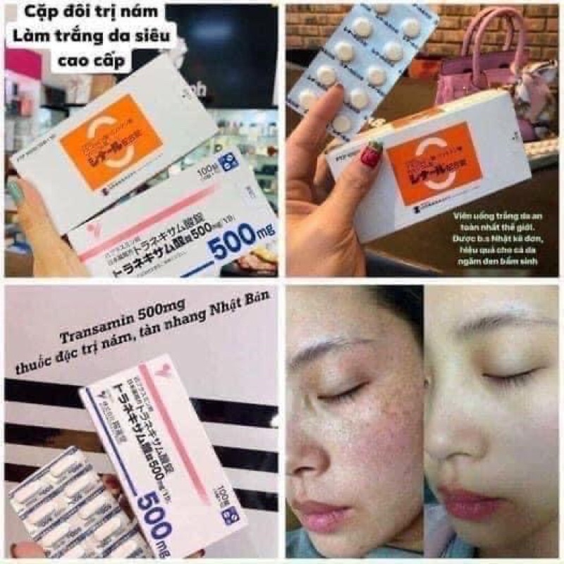 Viên Transino Whitening 240 viên - Hết nám tàn nhang số 1 Nhật Bản