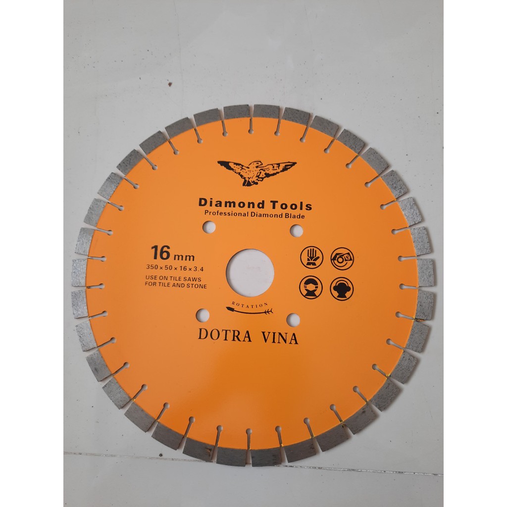 Lưỡi cắt đá xanh rêu, đá granite 350 Dotra Đại bàng