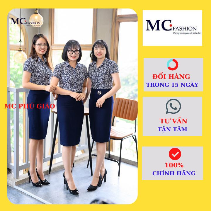 Áo Sơ Mi Nữ Công Sở Tay Ngắn MC Fashion Cao Cấp Mềm Mịn Mát Không Nhăn Không Xù Thấm Hút Mồ Hôi A699 Xanh Hồng Xanh Than