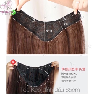 Tóc giả kẹp V_U cao cấp
