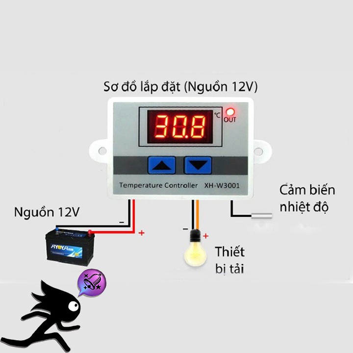 CÔNG TẮC CẢM BIẾN NHIỆT ĐỘ XH-W3001 220V