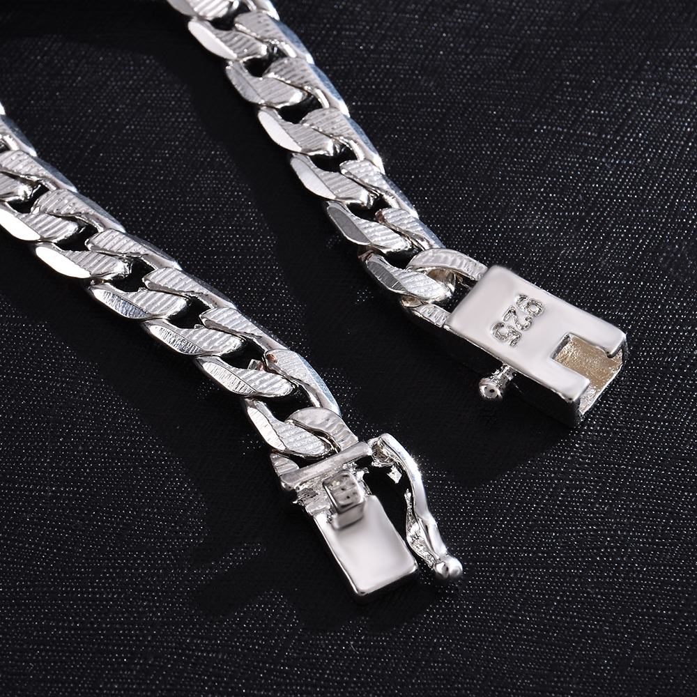 Vòng tay thời trang bằng kim loại 10mm cho nam &amp; nữ