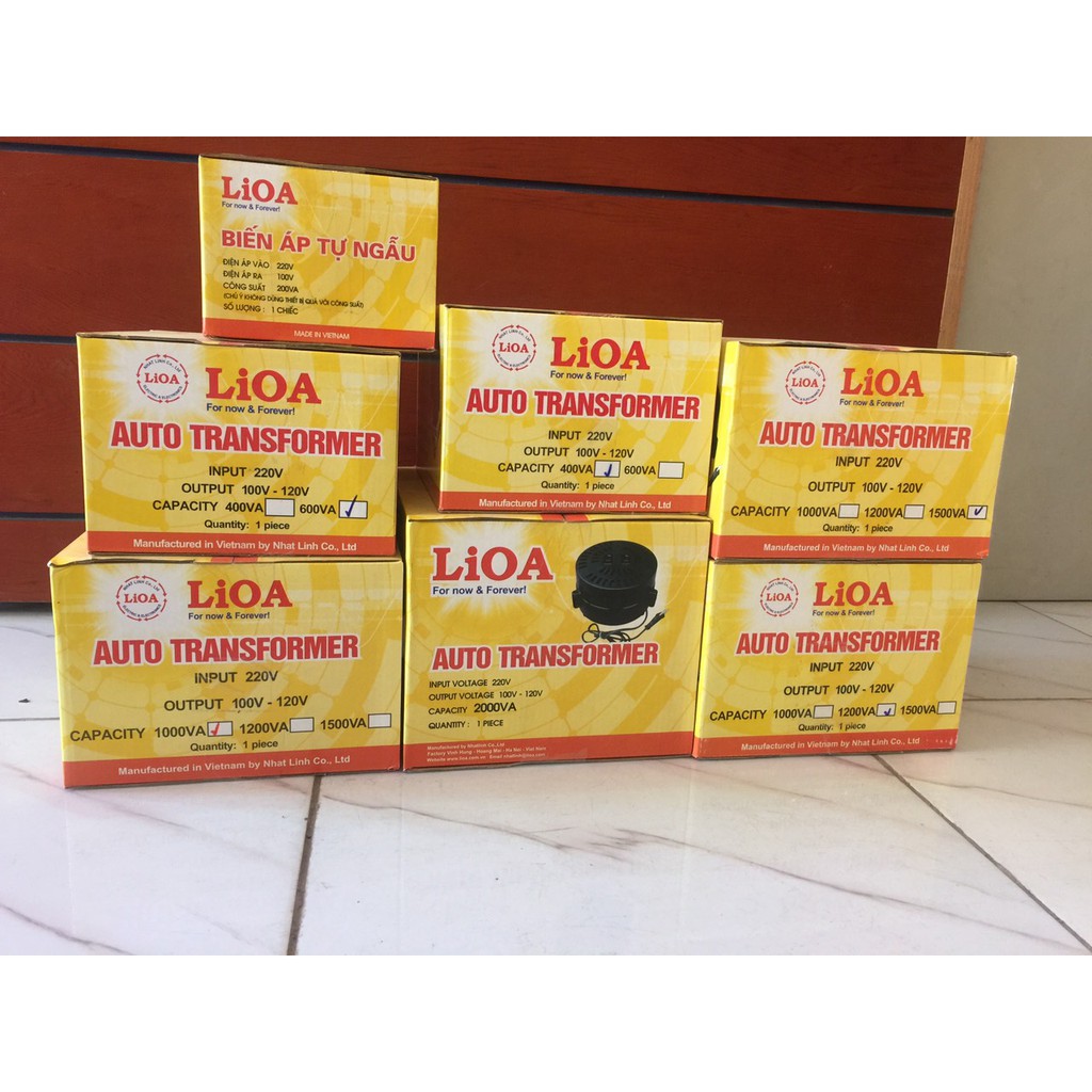 Biến áp đổi nguồn Lioa 200VA,400VA,600VA