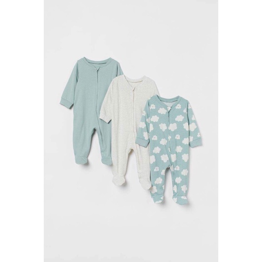 Body sleepsuit cotton H&M liền tất cho bé trai và gái xuất xịn