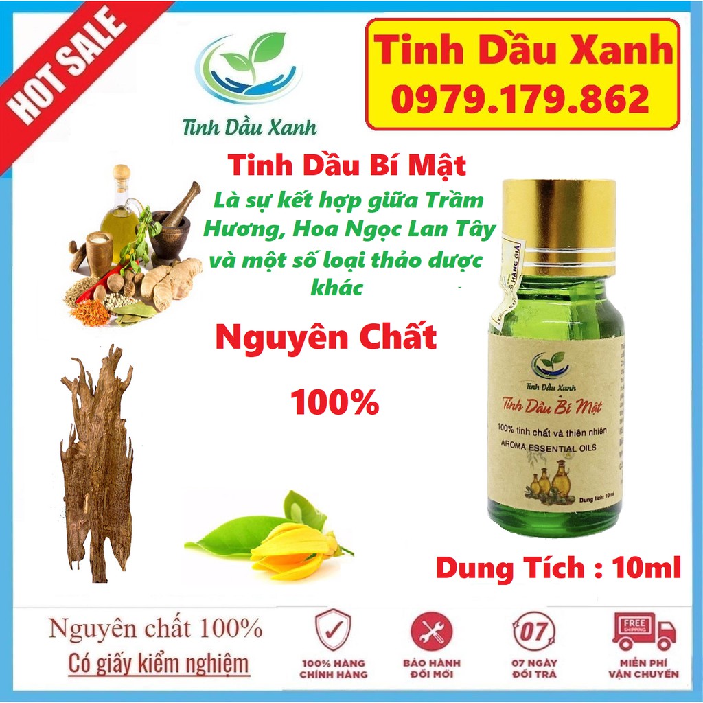 [100% THIÊN NHIÊN] Tinh Dầu Bí Mật 10ml, giúp tinh thần thư thái, khử mùi tốt an thần với mùi hương sang trọng