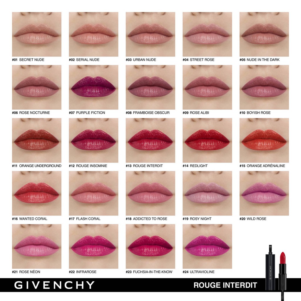 Son dưỡng có màu GIVENCHY 23 Fuchsia Rouge Interdit 1.3G (mini) 👄 23 Fuchsia In-The-Know 👄 - Mẫu thử