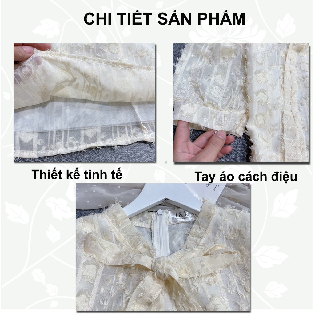 [ ẢNH THẬT - VIDEO THẬT ] Váy ren -hoa tuyết nổi nơ cổ 2 lớp chất liệu ren hoa nữ tính với thiết kế độc đáo | BigBuy360 - bigbuy360.vn