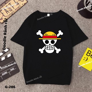 Áo Thun Nam Nữ Tay Lỡ Unisex Phông Trơn Oversize Form Rộng Basic Tee Hình ĐẦU LÂU ONE PIECE