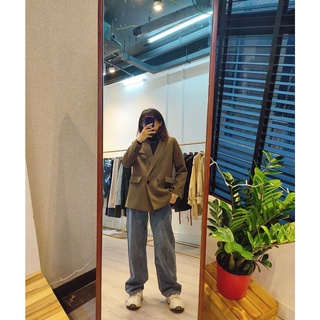 Áo khoác blazer olive dáng oversize
