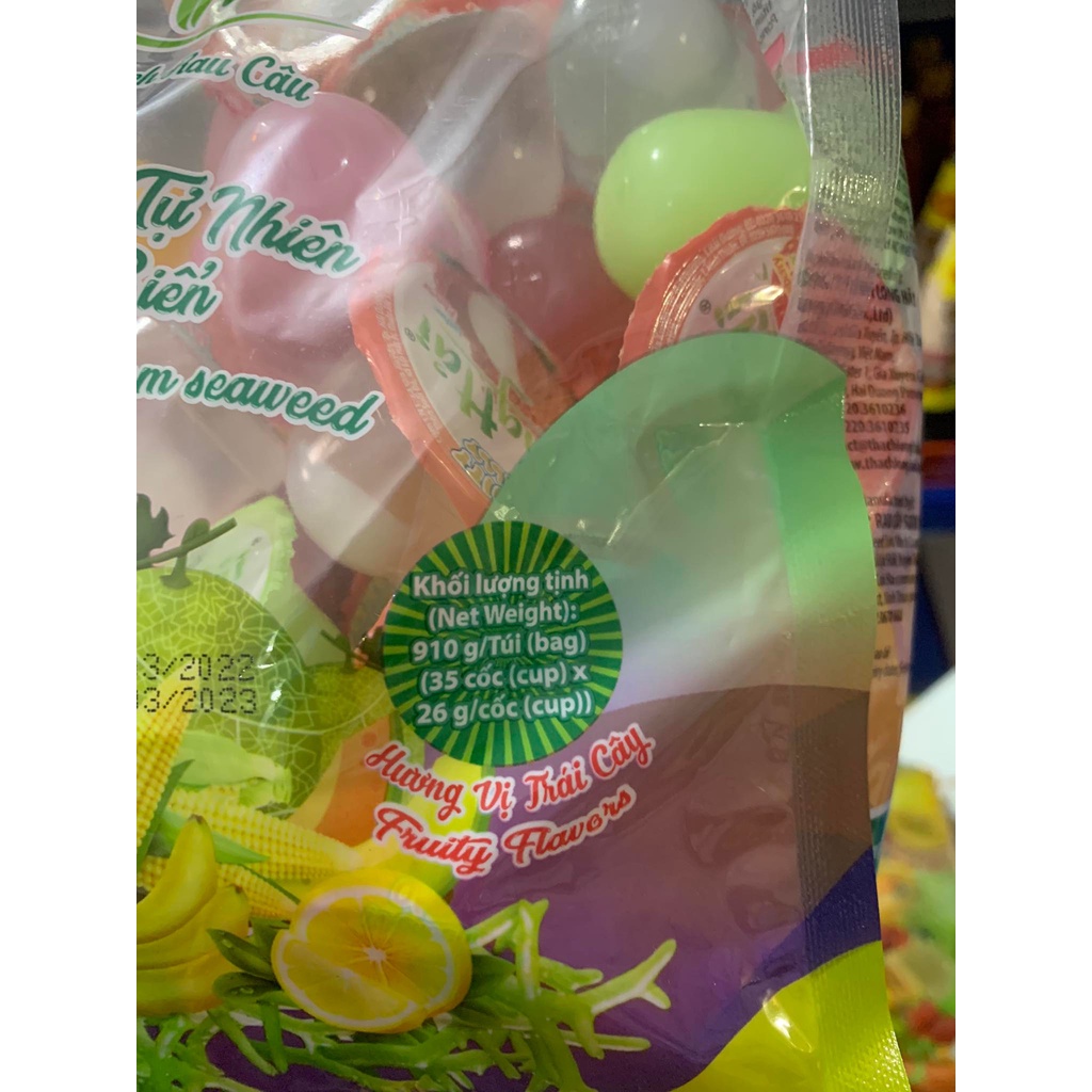 Thạch Rau Câu Long Hải hương vị tổng hợp gói 410g/910g