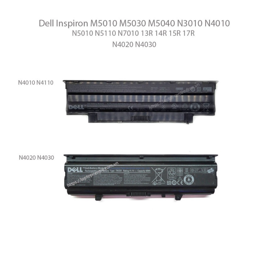 Pin Laptop Dell Inspiron M5010 M5030 M5040 N3010 N4010 N5010 N5110 N7010 13R 14R 15R 17R N4020 N4030 [Laptopcentre]