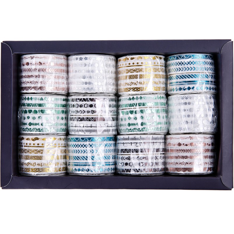 WASHI TAPE set 6 cuộn (5mm x 3m) trang trí scrapbook, sổ tay planner