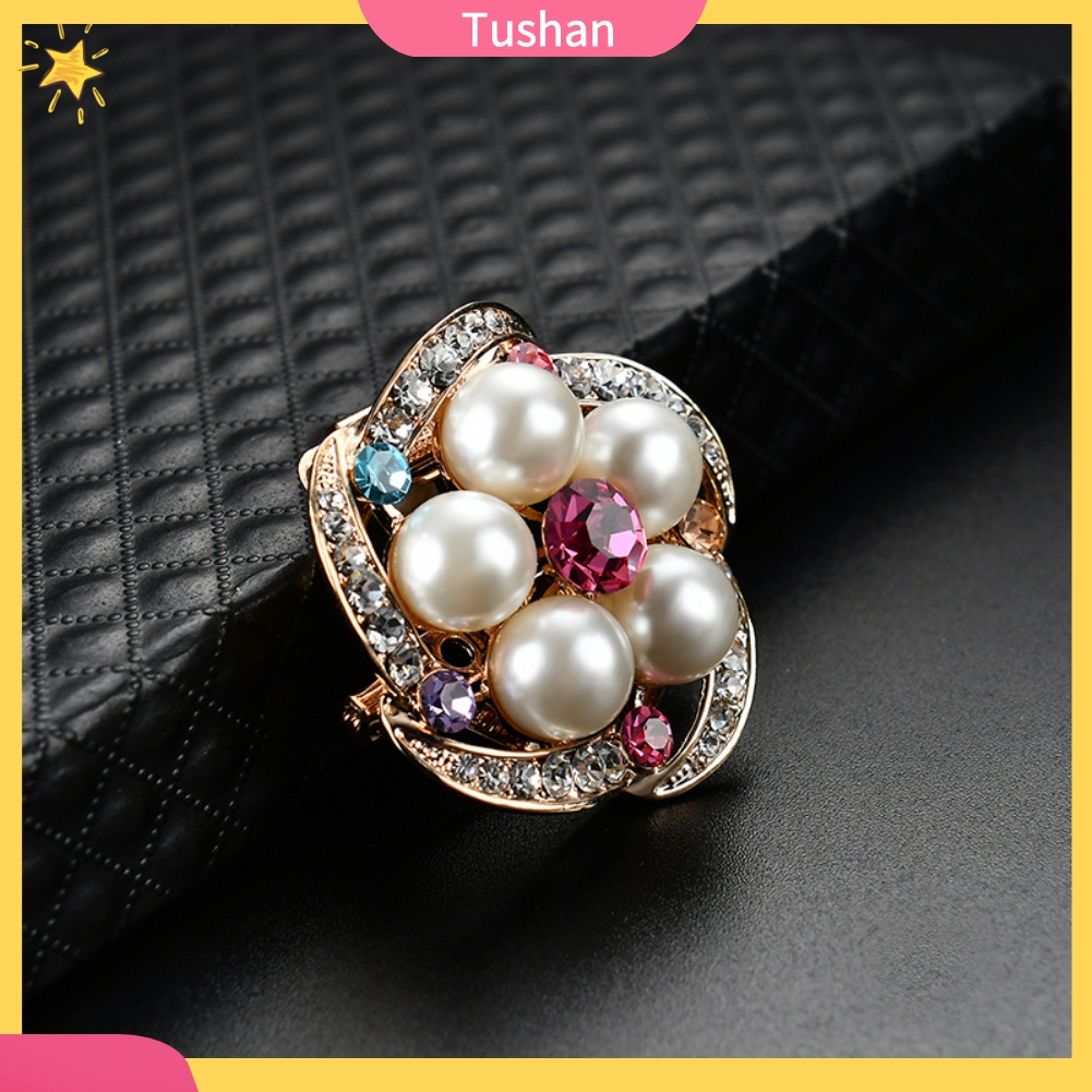 Ghim Cài Áo Hình Chuồn Chuồn Đính Đá Và Ngọc Trai Giả Xinh Xắn