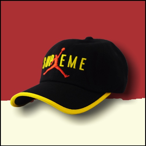 Mũ lưỡi trai nam nữ, nón kết unisex ulzzang ulzzang chất vải kaki snapback kiểu Supreme viền vàng |DECAP SHOP
