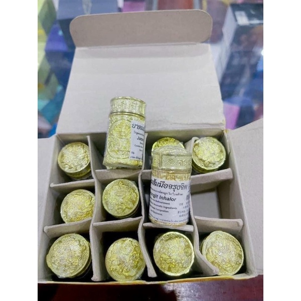 Ống hít xoang màu vàng giảm viêm xoang nặng Jarungjit Inhalor 2g Thái Lan - Hít mũi viêm xoang, nghẹt mũi